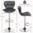 Elna Stylish Adjustable PU Leather Swivel Bar Stool Counter Height Bar Chairs with Large  Base-548760825