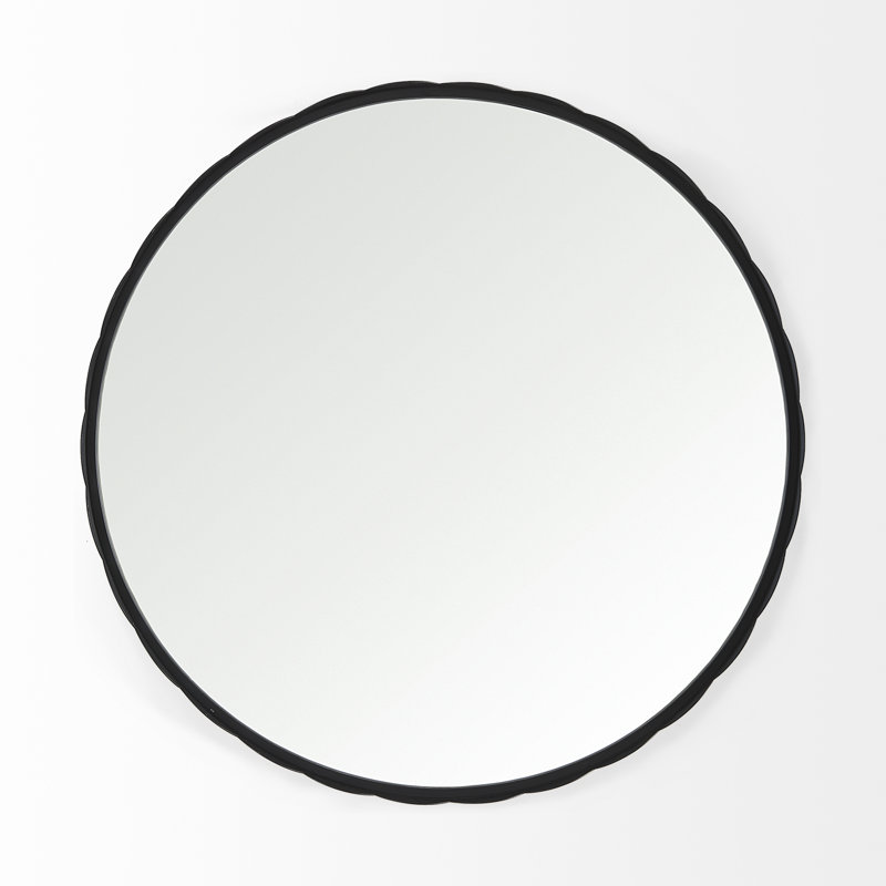 Miroir biseauté de 29,7 po Jiamei, Noir