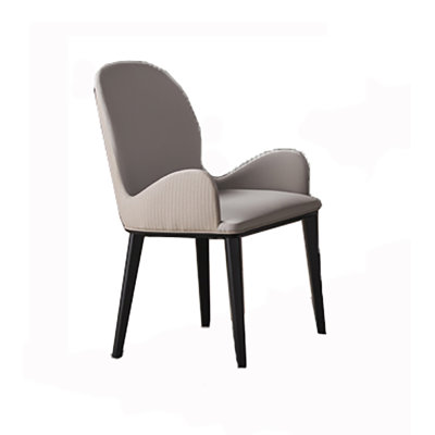 Chaise avec accoudoirs en similicuir Pauletta