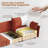 Merchelle 68" Wide Reversible Modern Modular Sectional Sofa With Storage Ottoman -Premium Chenille Fabric-832001653-813780998