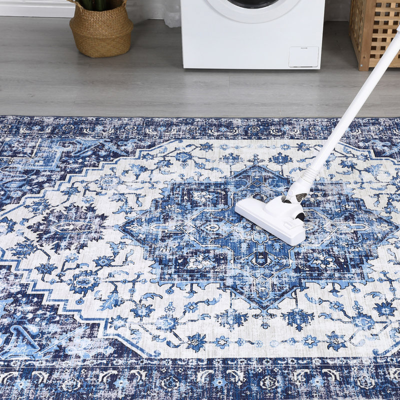 Rectangle Alun Vintage Area Rug For Living Room, Rectangle 5' x 7'