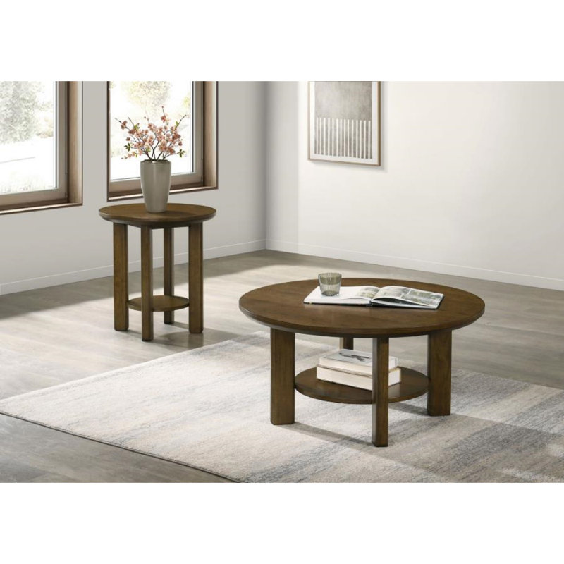 Ensemble de tables basses 2 pièces Baldwin, Brun, 2 pièces: table basse, table de bout