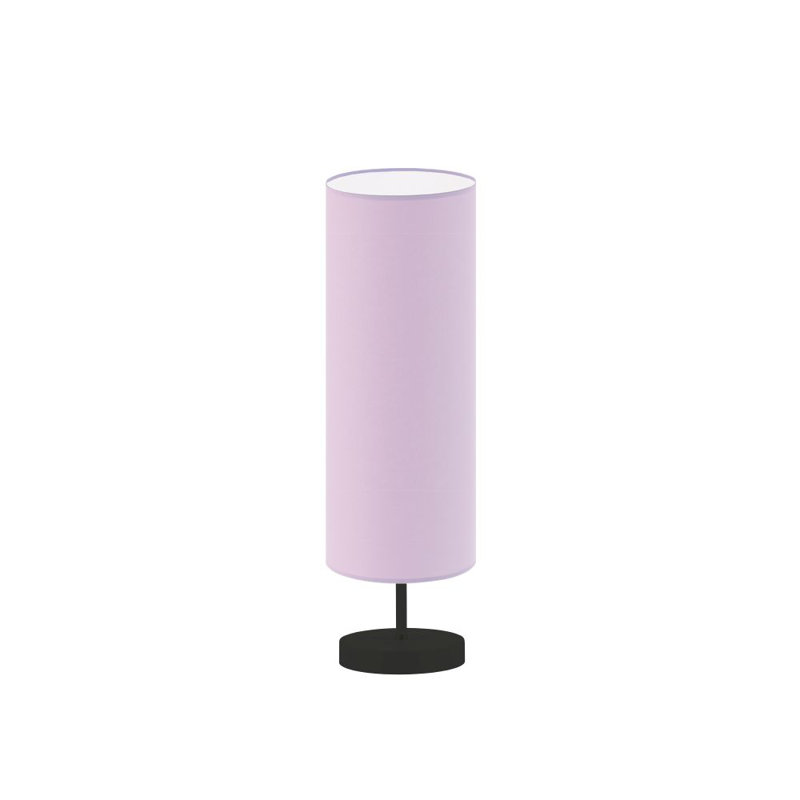 Sydney Metal Table Lamp, Black, Light Violet