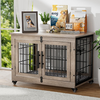 Mobilier pour cage de chien avec coussin