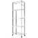 Westbrooke 24'' W Height -Adjustable Storage Chromed Wire Shelving Unit with Wheels Hooks