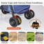 Poussette pliable pour animal de compagnie avec filet respirant et lanterneau, L 19,69 po x l 26,38 po x H 42,13 po, poussette pour chat en acier au carbone avec roues antichoc et plateau de rangement pour petits et moyens animaux de compagnie jusqu'à 33 lb, bleu marine, 1 pièce