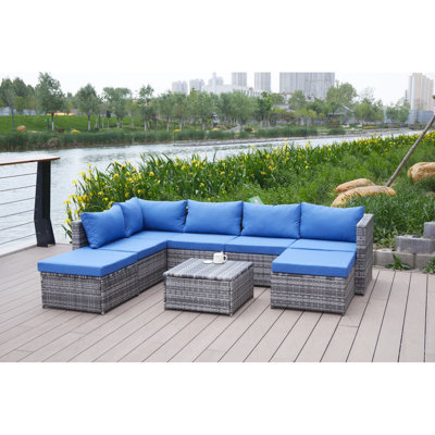 Patio Sofa With Cushions