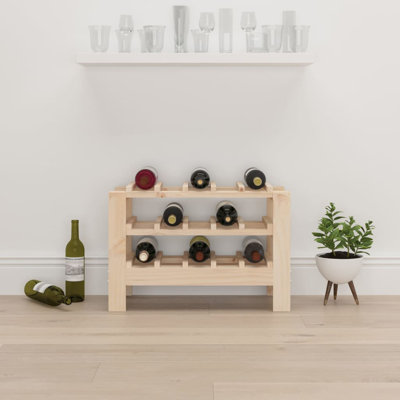Kyreece 15 - Bottle Solid Wood Wine Bottle Rack in Brown