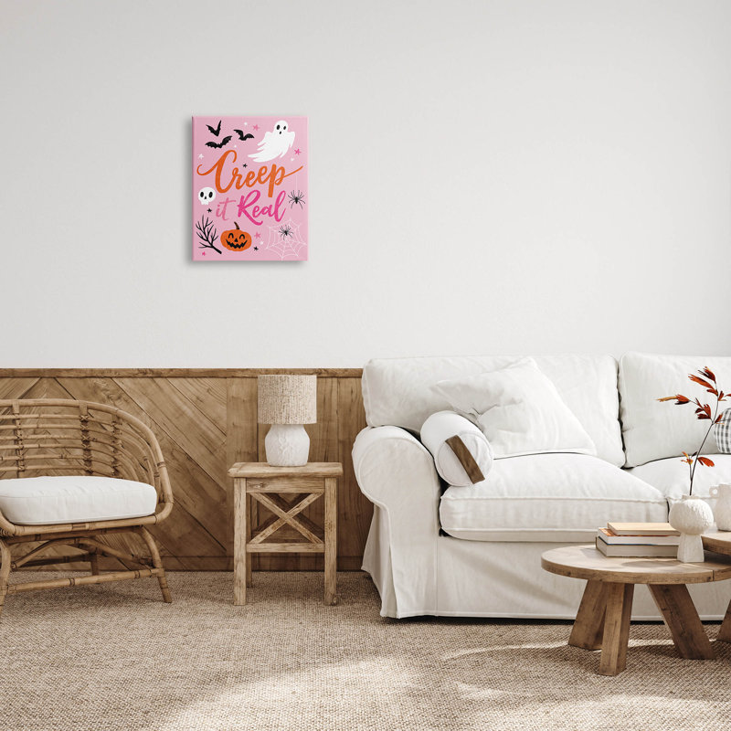 «Creep It Real», art d'Halloween sur toile par Nina Seven, H 20 po x l 16 po x P 1,5 po