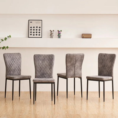 Lelani Vintage Suede Upholstered Dining Chair