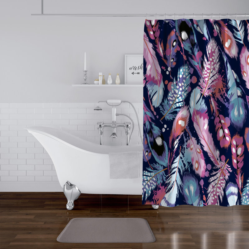 Abstract Shower Curtain, 90" H x 70" W