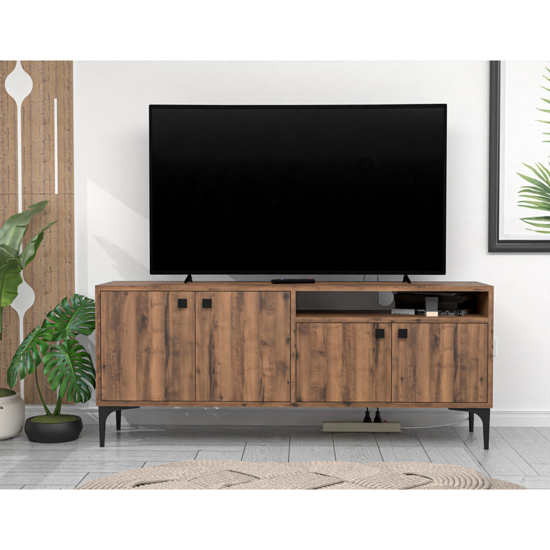 Keikei Unfinished TV Stand, Brown