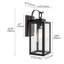 Matte Black 32.8cm H Outdoor Wall Lantern-1308020664