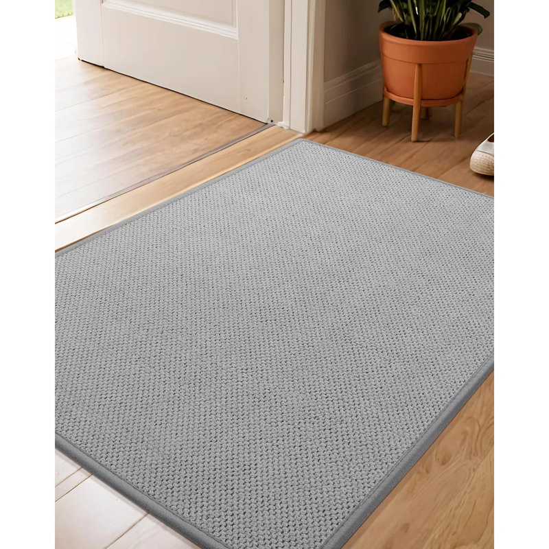 Non-Slip Mother's Day Indoor Doormat, 81cm W x 122cm L, Light Gray