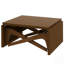 Table basse Transformer, table de salle à manger extensible 2 en 1 avec bois naturel et hauteur réglable-2000615269