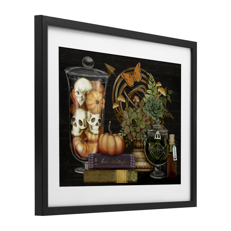 «Autumnal Dark Academy», reproduction sous verre encadrée, conception par Nicole Tamarin, H 13 po x l 16 po