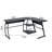 L-Shaped Metal Base Computer Desk