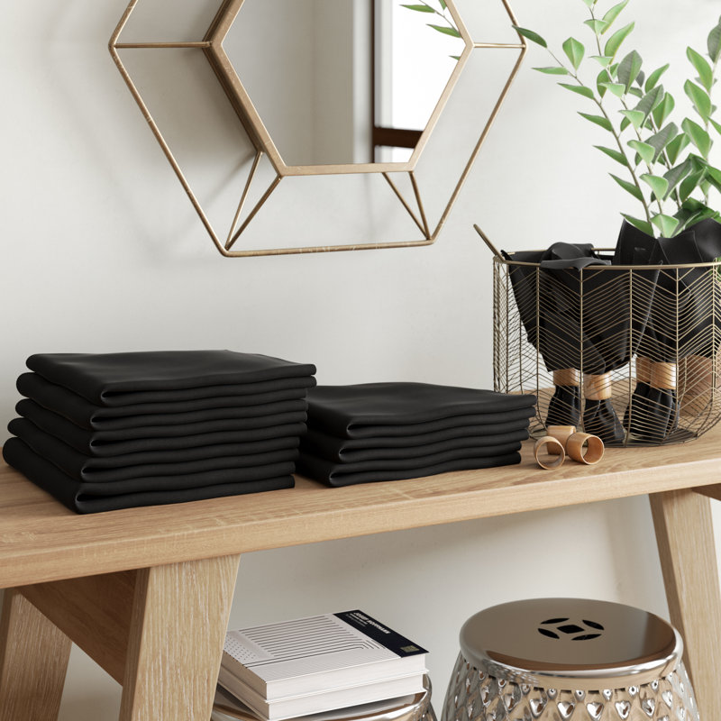 Serviette 20 "Evansville, Noir