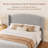  King Size French Retro Wingback Bed Frame, Teddy Fabric Upholstered, Sturdy Slat Support, No Box Spring Needed, Easy Assembly, Light Gray-1469637851-1469637797
