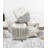 Galaxy Silver Cowhide Pouf 18"