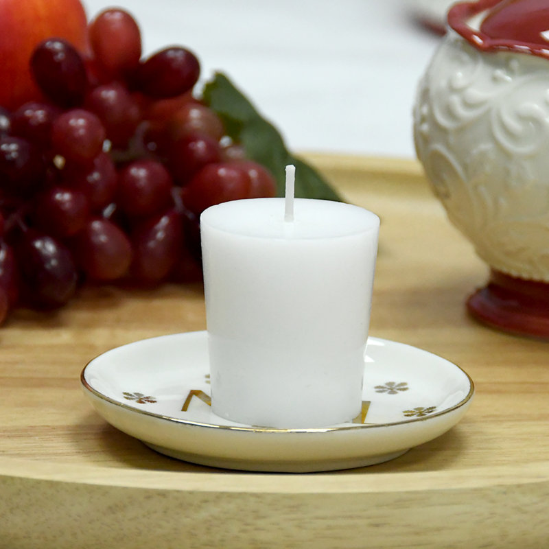 Bougie votive sans parfum Votive, Blanc, Ensemble de 96