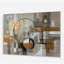 Or et gris, simplicité radicale I - art mural abstrait Mid-Century en acrylique-101522274