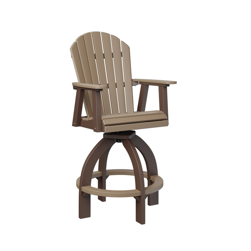 Très grand fauteuil pivotant 30 po Berlin, Chocolat / Brun, Bois vieilli