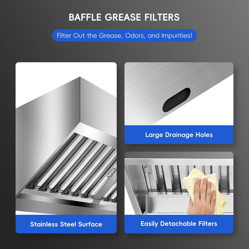 Hotte de cuisine commerciale