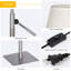 Lampe de table argentée 18 po Seyfried