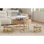 Table basse ronde à plateau relevable avec rangement et 3 repose-pieds-728436646