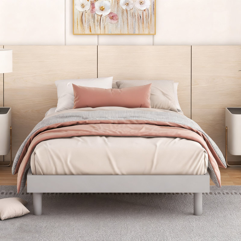 Lit simple moderne avec plateforme flottante