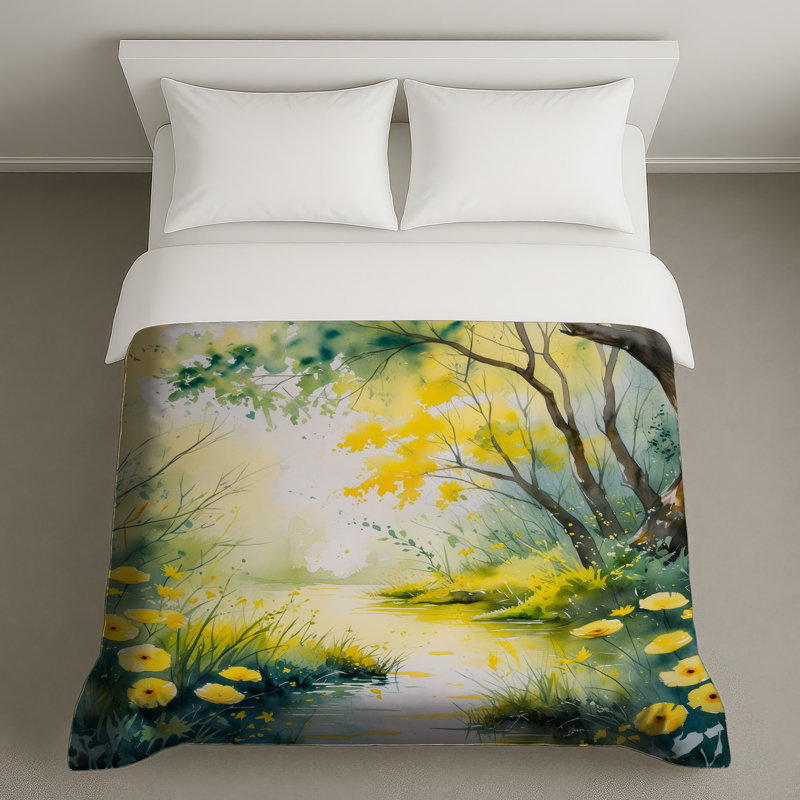 Housses de couette Springtime Forest Stream, Grand lit