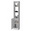 Armoire à linge Brenda avec 1 porte, 3 tablettes ouvertes-667627262