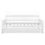 Lit de jour simple en bois de pin avec plateforme de 10 lattes de soutien-179508806