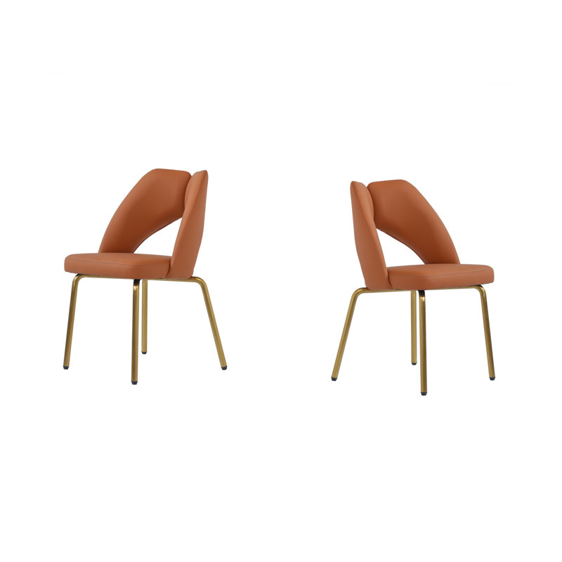 Chaise moderne en polyuréthane, Orange