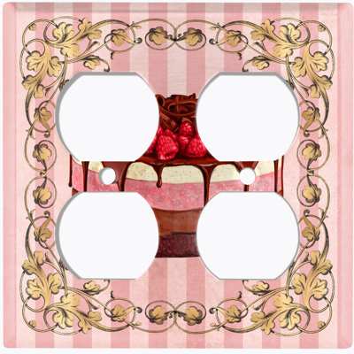 Plaque murale 4 prises Strawberry Layered Cake