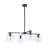 Contemporary Quartet Clear Glass Chandelier