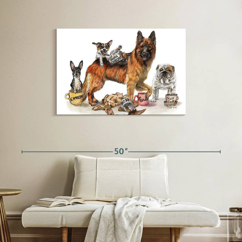 Brampt Coffee Dogs, 26" H x 39" W