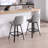 Absalom Swivel Upholstered 25.6'' Linen Counter Stool with Metal Frame-474628404
