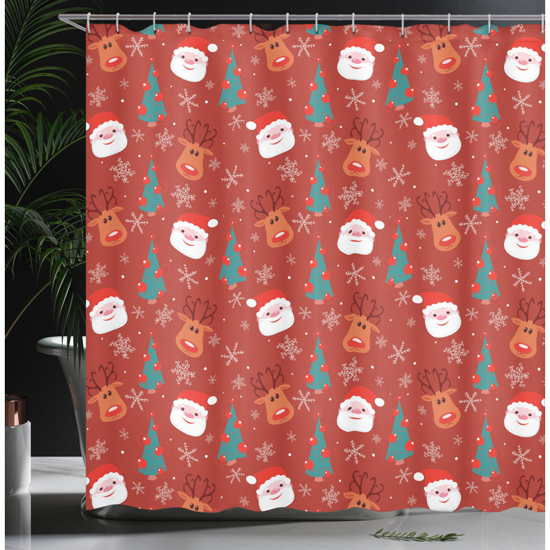 Shower Curtain with Hooks Included, 84" H x 69" W