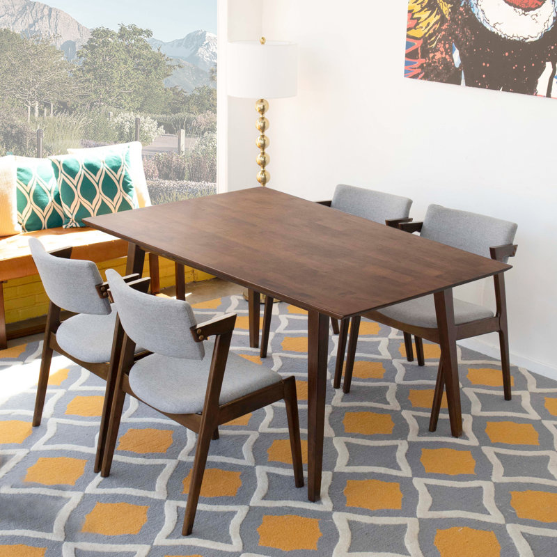 Ensemble de salle à manger pour 4 personnes Towler, Noyer