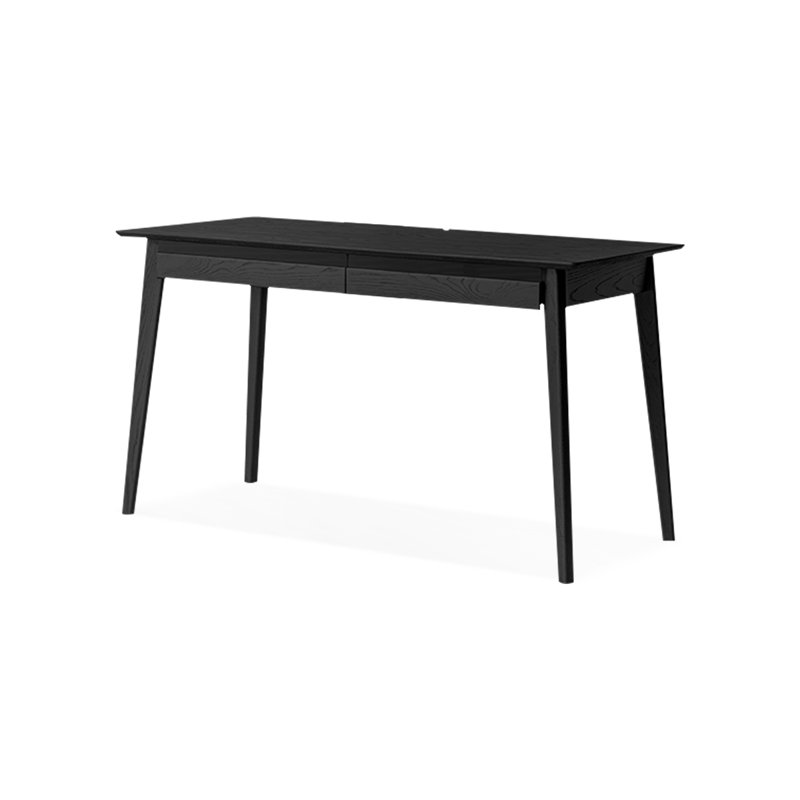 Bureaux rectangulaires noirs en bois massif, H 29,53 po x l 55,12 po x P 23,62 po