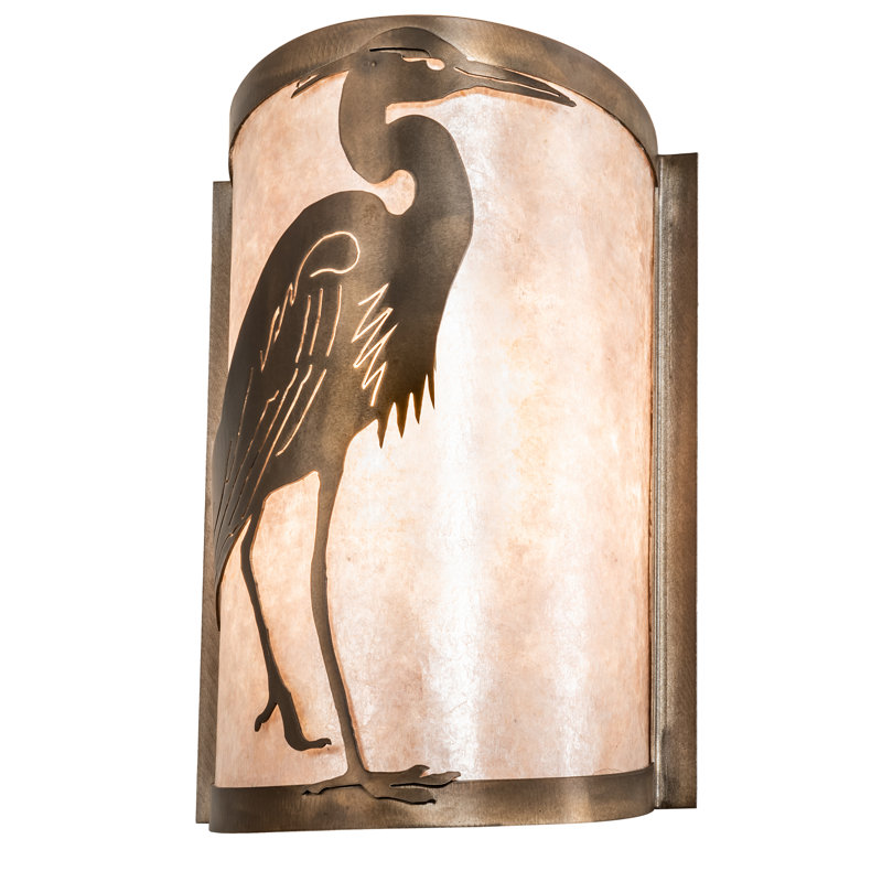 Rustic Lodge Steel Flush Mounted Sconce