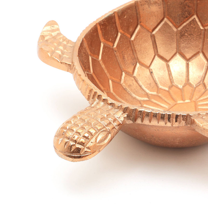 Bol décoratif décoratif en forme de tortue en aluminium pour objet de décoration de table