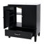 Ensemble de meuble-lavabo 60 po avec lavabo double 60 po, 2 armoires avec porte, 2 tiroirs, noir