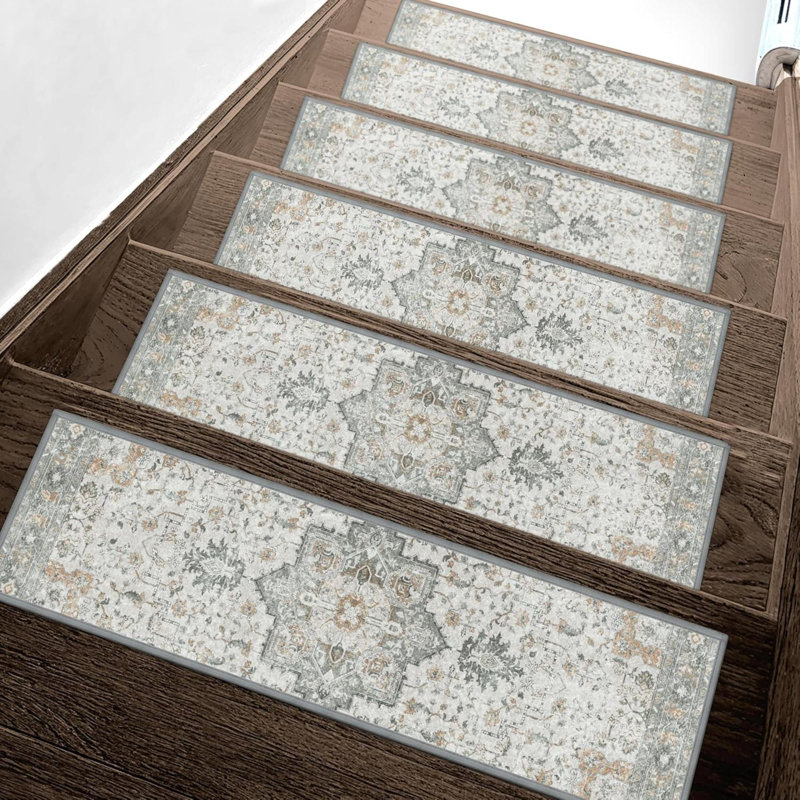 Tapis d'escalier antidérapant à tapis pour marches en bois