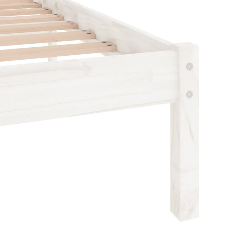 Bed Frame Solid Wood, natural, 120 x 190cm