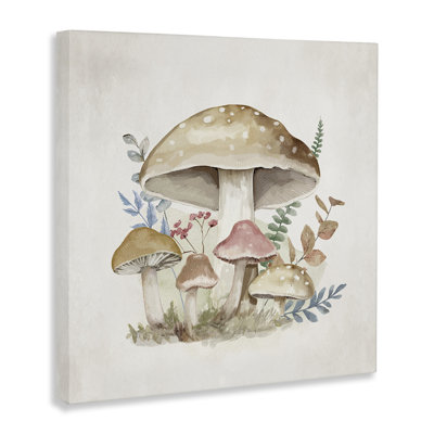Toile neutre champignon champêtre, design par Mollie B.