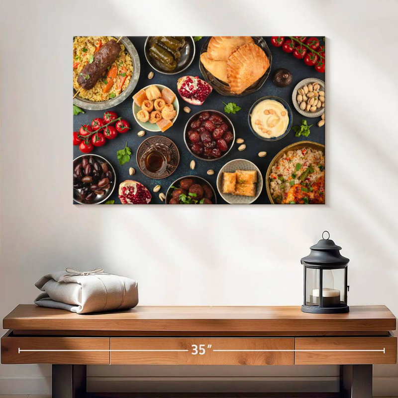 Ramadan Iftar Feast, 16" H x 24" W