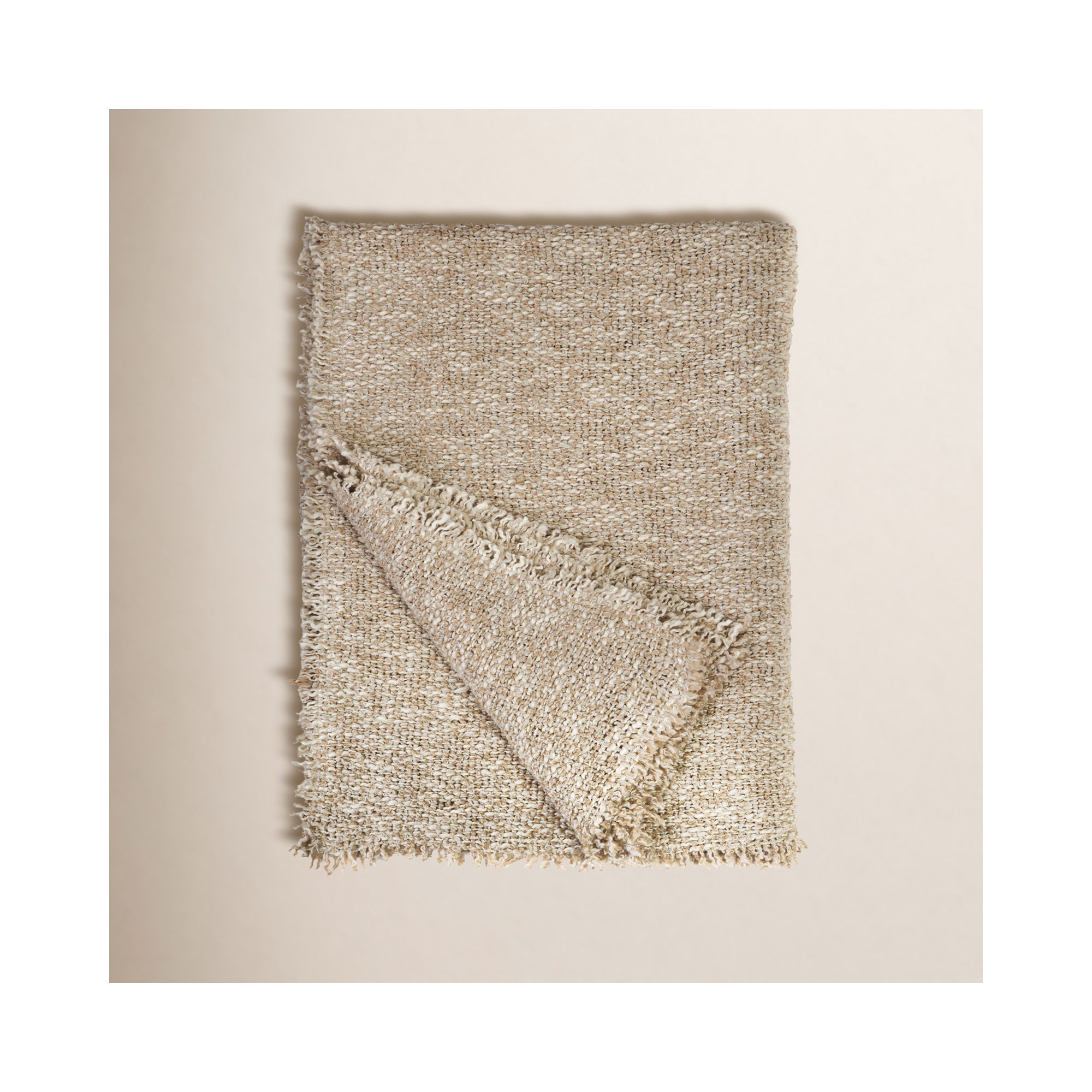 Brentwood Hand Woven Throw Blanket, Natural